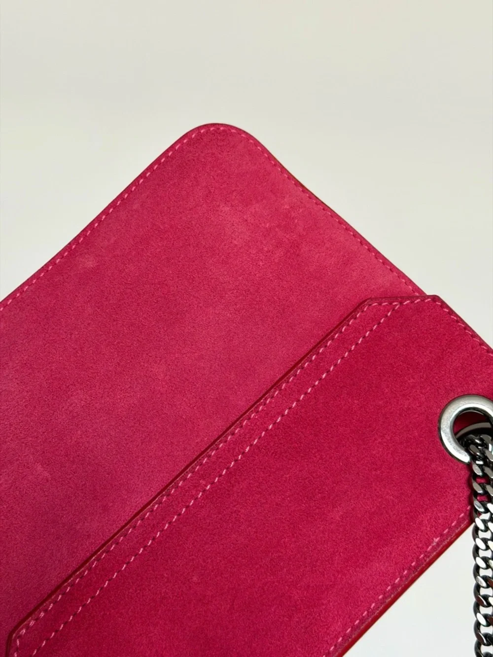 Jimmy Choo Suede Rebel Crossbody Bag Hot Pink